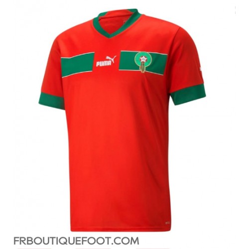 Maillot de foot Maroc Domicile vêtements Monde 2022 Manches Courtes